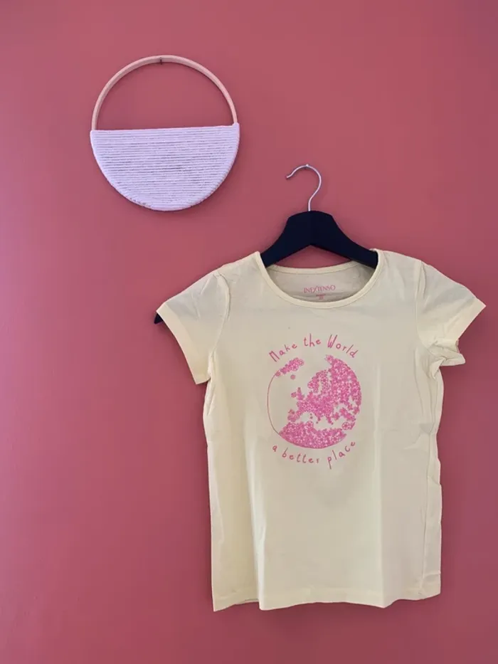 T-shirt jaune fille In Extenso – 10 ans