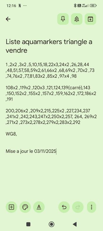 Aquamarkers a l'unité ou en lot