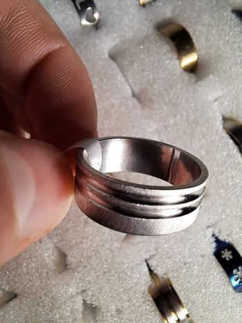 Bague acier inoxydable Granuleuse