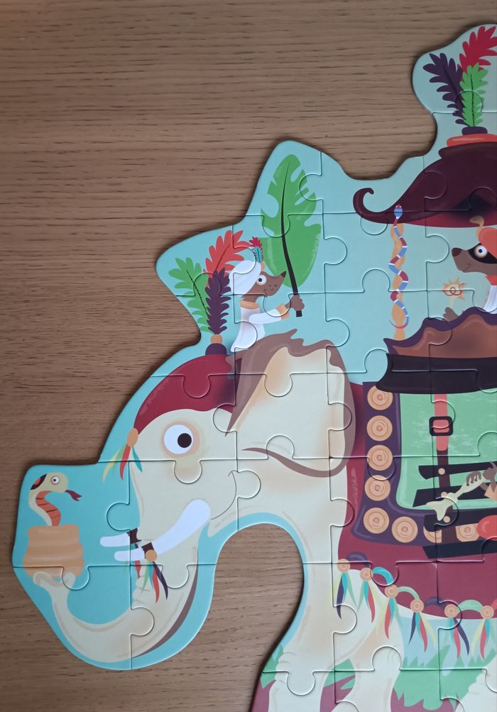Puzzle contour Scratch "Un éléphant en Extrême Orient" 3 ans + - photo numéro 8