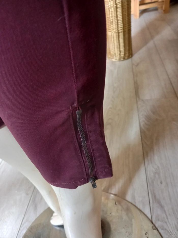 Pantalon violet foncé 7/8 ieme taille XL - photo numéro 3