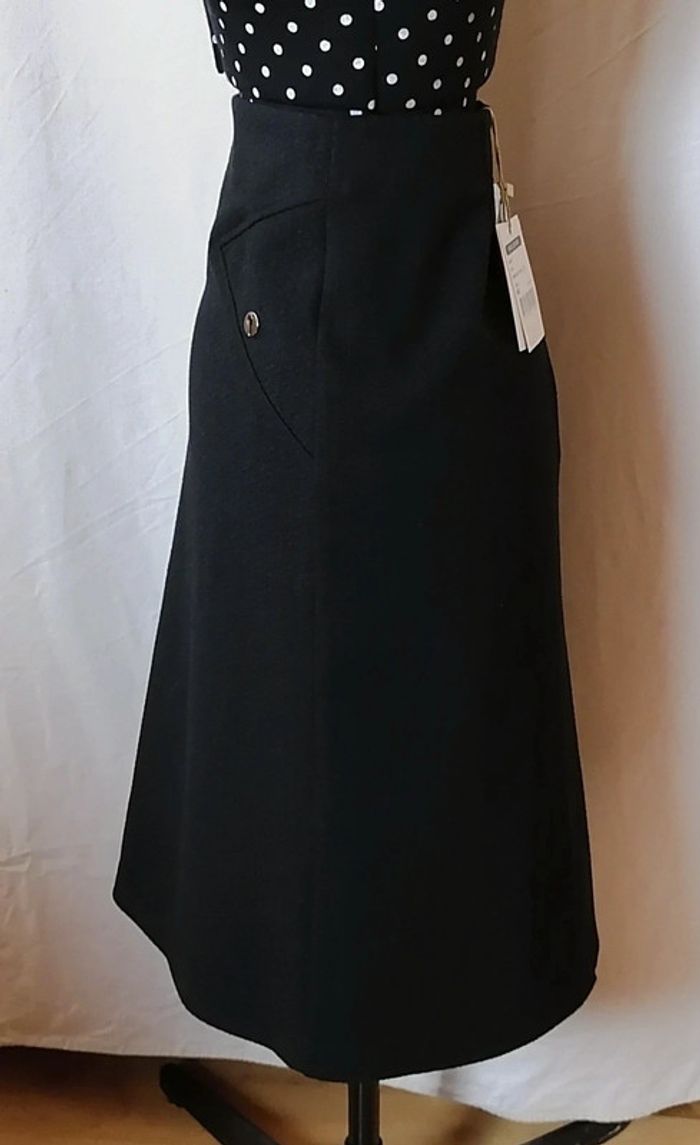 Jupe automne hiver noir argenté Taille 46 Diane Laury - photo numéro 6