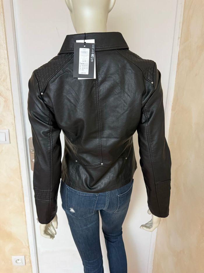 Veste biker ONLY – Taille 38 / M– Neuf avec étiquette – Noir - photo numéro 8