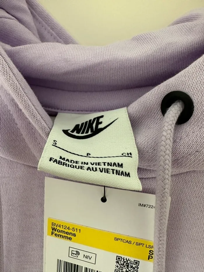 Nike pull à capuche lila pour femme taille S neuf - photo numéro 4