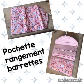 Pochette rangement transports barrettes chouchoux