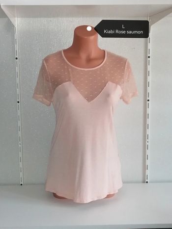 Tee-shirt rose saumoné L Kiabi
