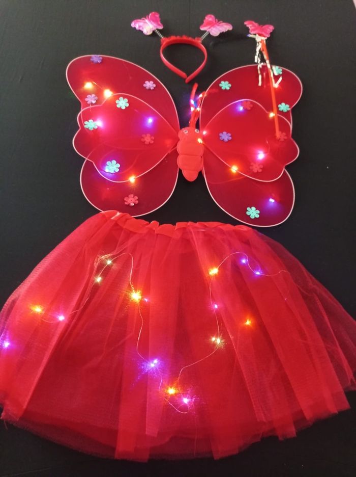 Deguisement papillon rouge LED 3-6ans