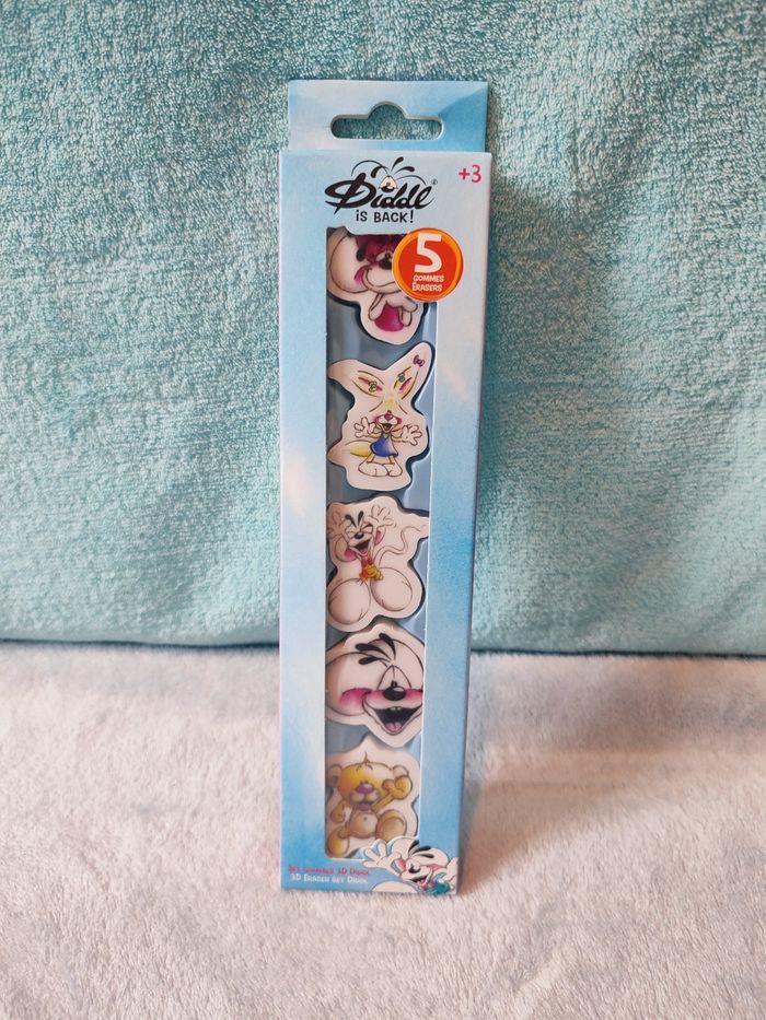 Lot de 5 gommes 3D 🐭 Diddl is back