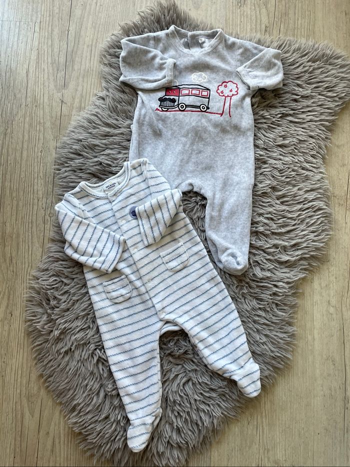 Lot de 2 pyjamas chaud - 3 mois