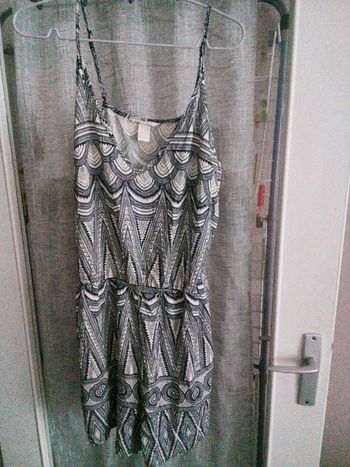 Combi short bleu marine et blanc H&M