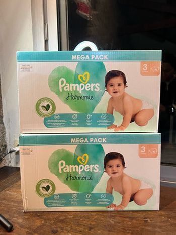 Couche taille 3 Harmonie Pampers : 180 Couches