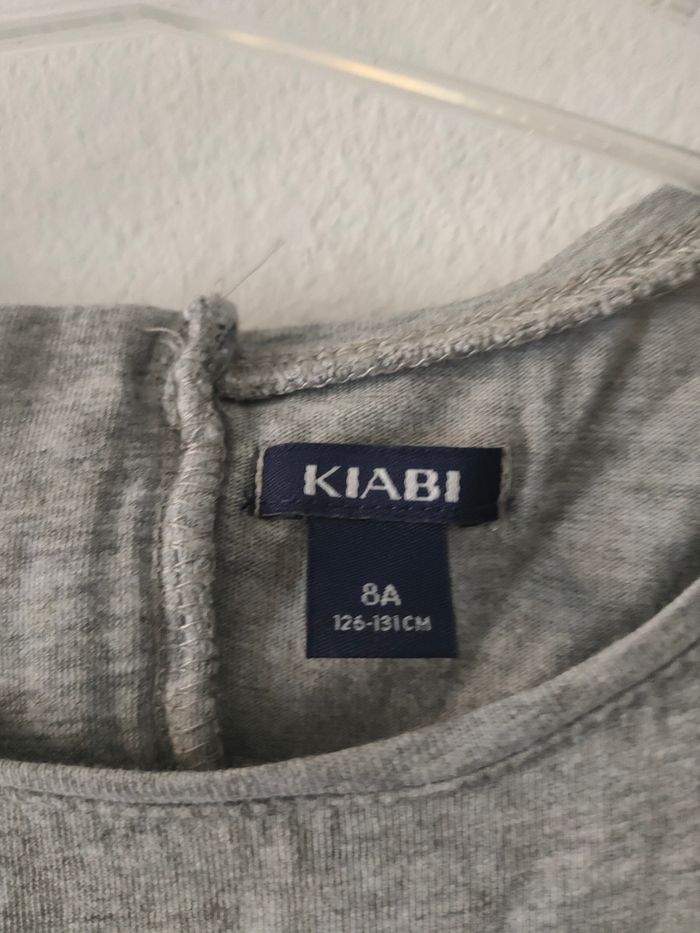 Tee-shirt gris à sequins dorés 8 ans Kiabi - photo numéro 4