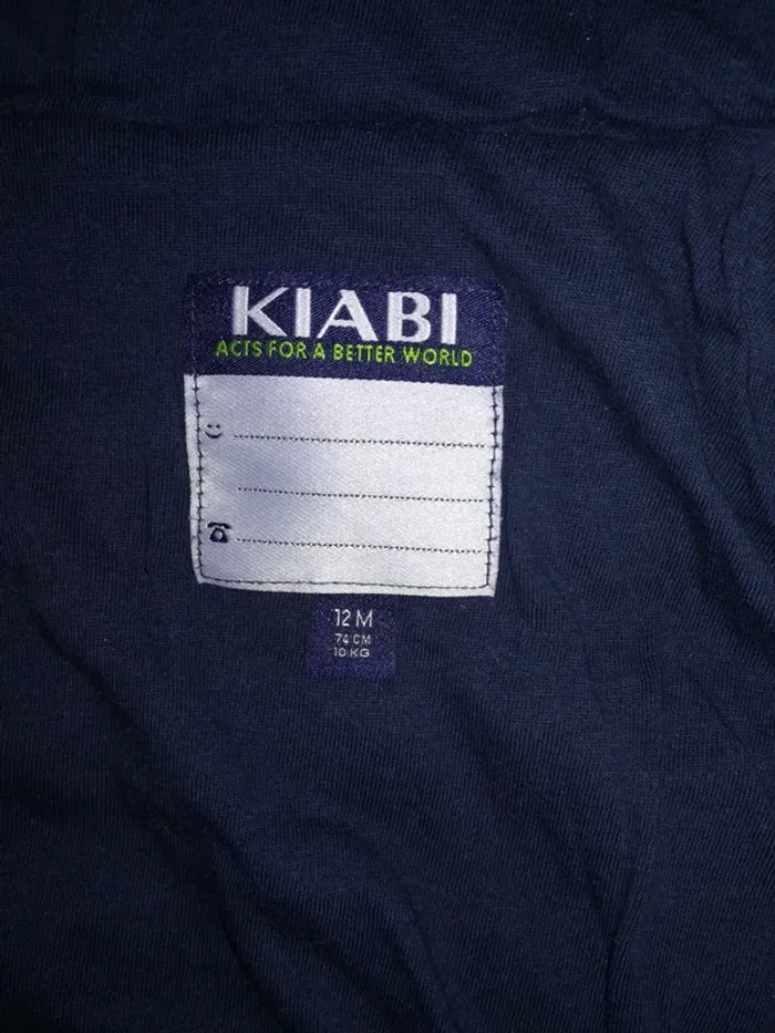 Lot d'une doudoune à manches longues et d'une doudoune sans manches en 12mois 74cm - photo numéro 3