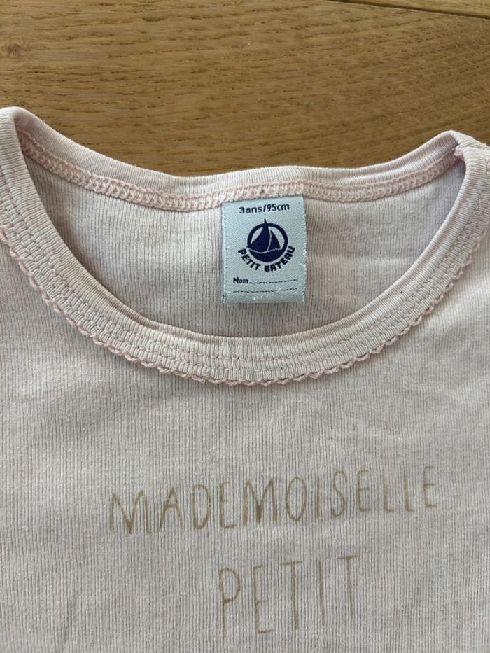 T shirt rose poudré Petit Bateau - 3 ans - photo numéro 2