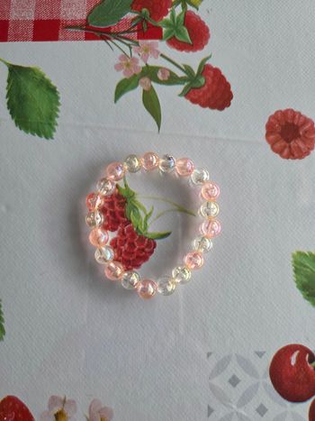 BRACELET FILLE 👧 COULEUR ROSE/TRANSPARENT