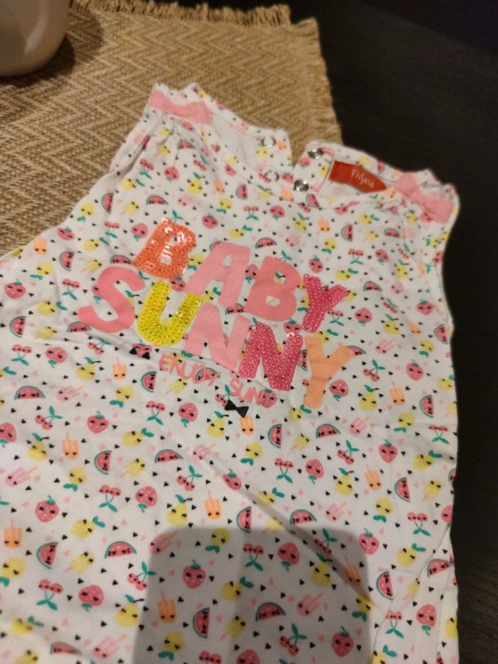 Ensemble bébé fille rose fluo - photo numéro 2