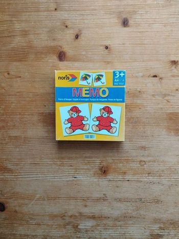 Jeu de cartes mémoire "MEMO" - Noris - Parfait pour les enfants dès 3 ans !