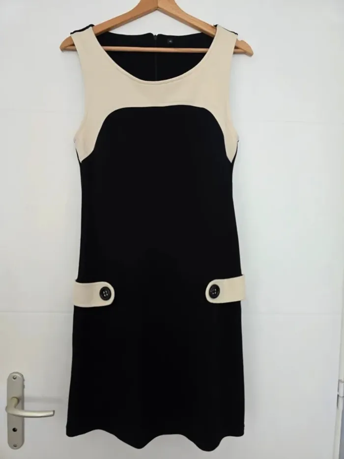 Robe bi color doublée