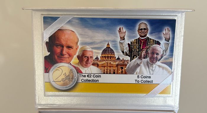 Coffret Spécial Pape – Collection de 5 x 2€ en couleur – Édition exclusive - photo numéro 3