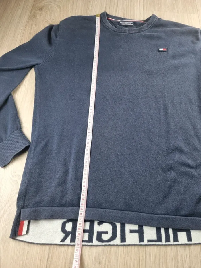 Pull col rond bleue Tommy Hilfiger Homme Taille M - photo numéro 8