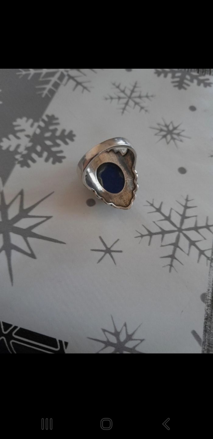 Bague argent 925 et Lapis Lazuli - photo numéro 5