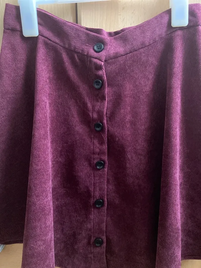 jupe patineuse mauve/bordeaux - photo numéro 2