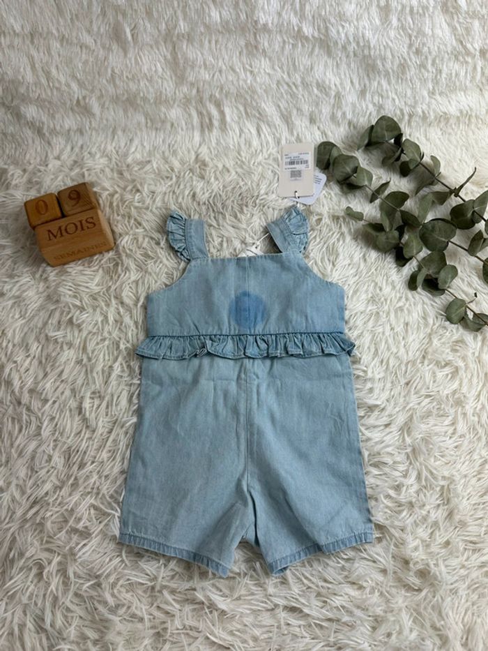 Combishort en jean carrément beau taille 9 mois - photo numéro 6