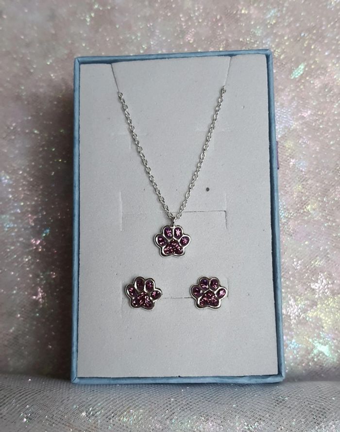 Parure collier + boucles d'oreilles