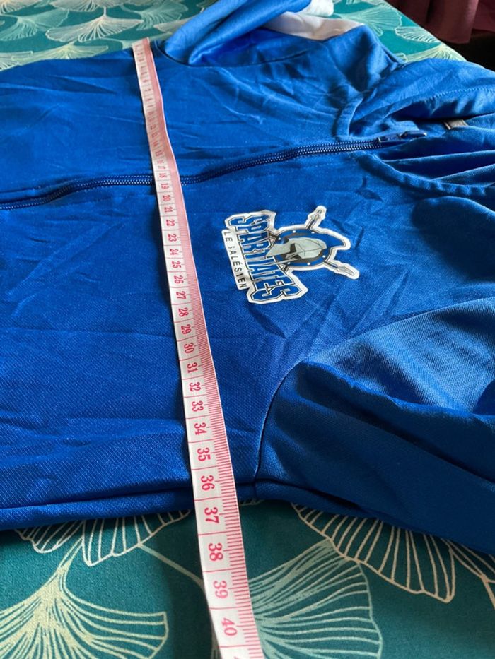 Veste de survêtement légère à capuche pour enfant Champion bleue roy taille 6/8ans 156 - photo numéro 8