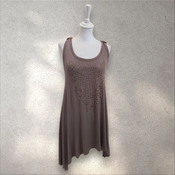 Robe d'été asymétrique beige taille unique