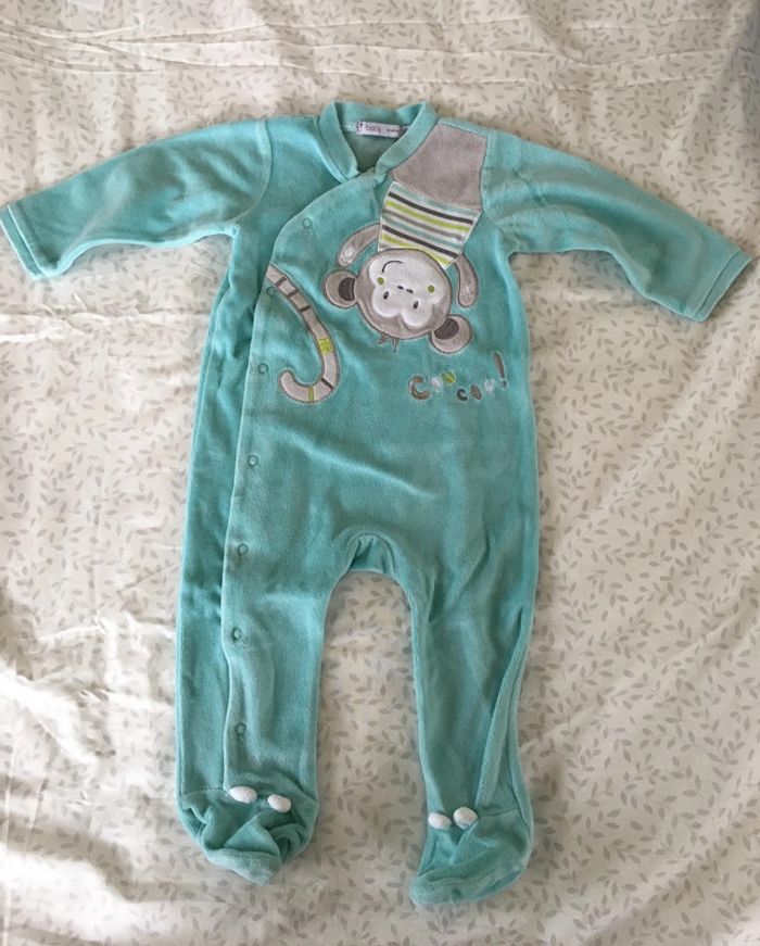 Pyjama bébé Gémo 🐒  12 mois  velours