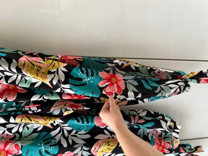 Pantalon fluide élastique fleuri fendu au jambes Joress Curve - Taille 3XL - photo numéro 3