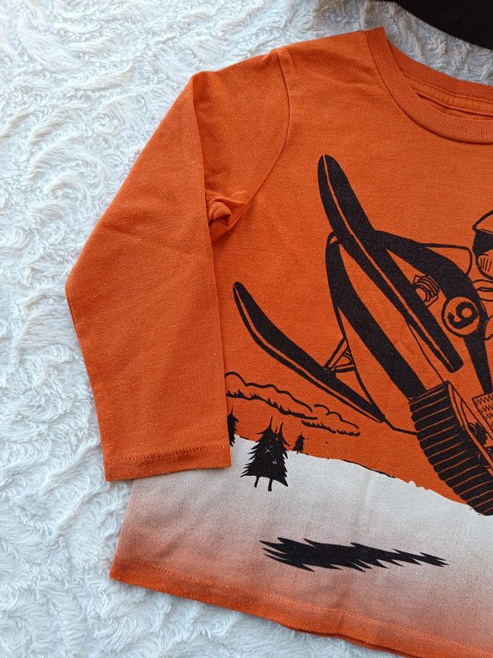 Tee shirt manches longues Garçon 4 ans neige BabyGap - photo numéro 3