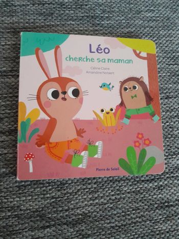 Livre page cartonné Léo cherche sa maman 🌺