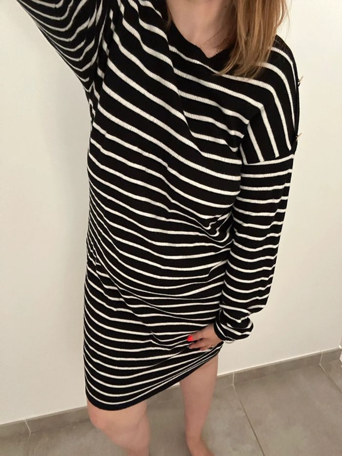 Robe pull rayés Camaïeu T44 - photo numéro 7