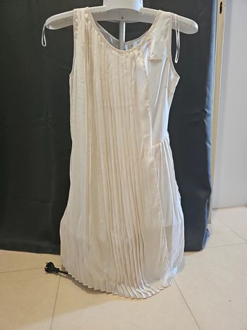 Robe plissée en soie