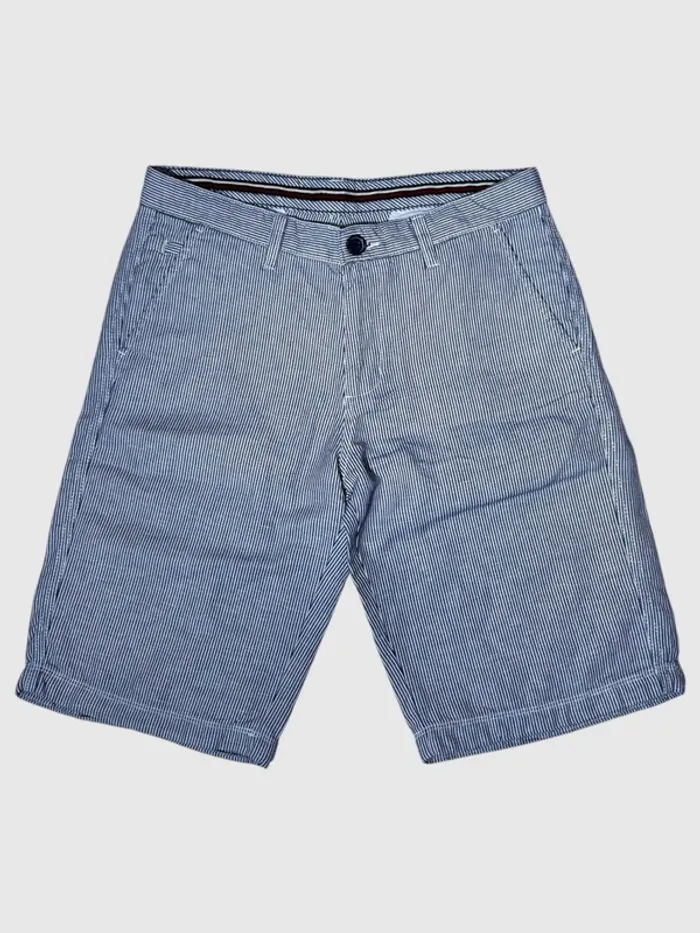 Shorts Buffalo striped chino navy blue white Mens W30