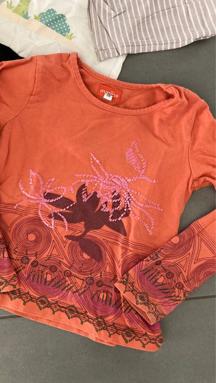 Lot ensemble garde robe haut pull polaire gilet vêtement fille taille 5 ans - photo numéro 2