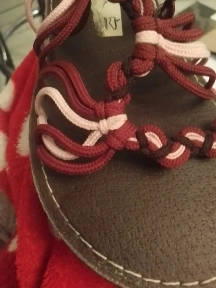 Paire de sandales cuir tressage artisanal la tatane femme p 37 - photo numéro 6