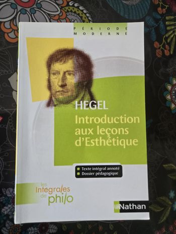 Livre HEGEL Introduction aux leçons d'esthétique