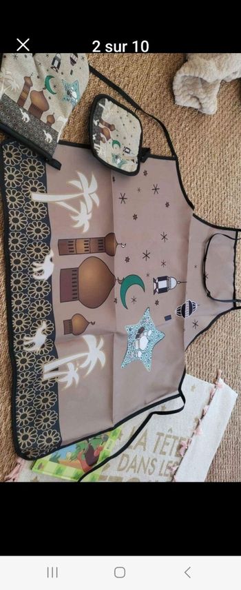 Tablier et gant de cuisine