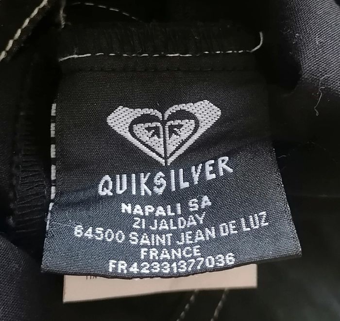 Veste / blazer noir broderie beige Taille XXL Quiksilver - photo numéro 10