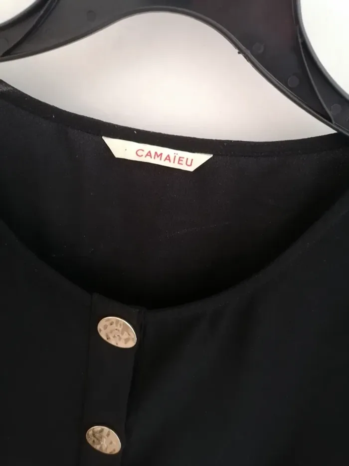 Robe noire à manches courtes - Taille 38 - photo numéro 2