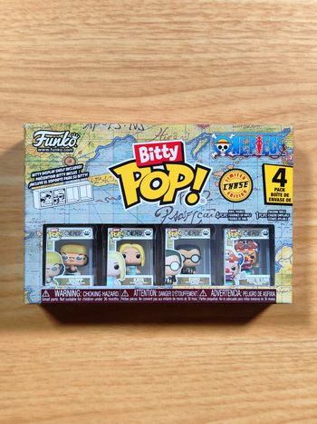 Boîte 4 Bitty Pop! One Piece - Usopp, Kaya, Kuro & Buggy (CHASE)