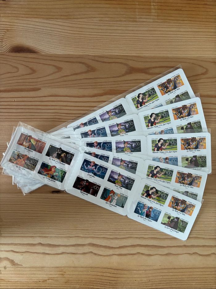 Lot de 5 Carnets De 12 Timbres Disney 100, 60 timbres en tout - photo numéro 2
