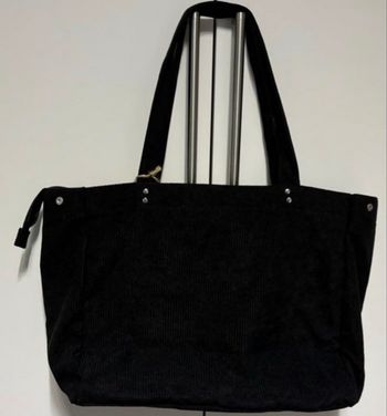Sac tote bag grand cabas Cabaïa Brighton noir velours