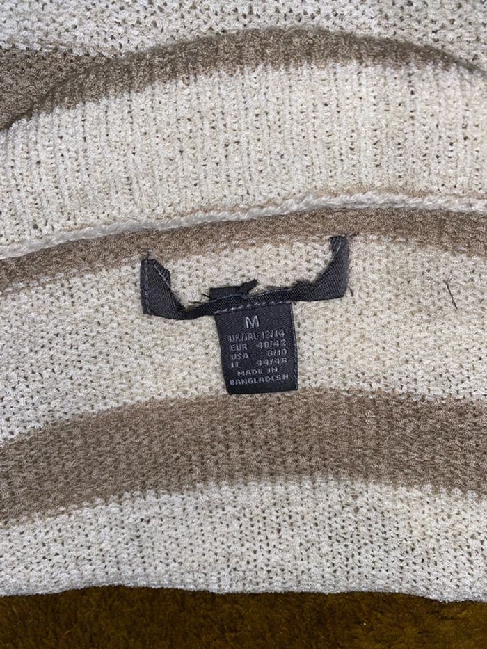 Superbe Pull Ample Fin Bicolore Col V Taille M Et Plus - photo numéro 9