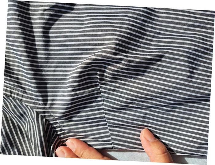 Chemisier neuf Oliver Grant 38 rayé gris anthracite et blanc - photo numéro 5