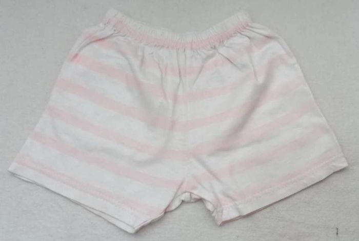 short blanc rayé rose