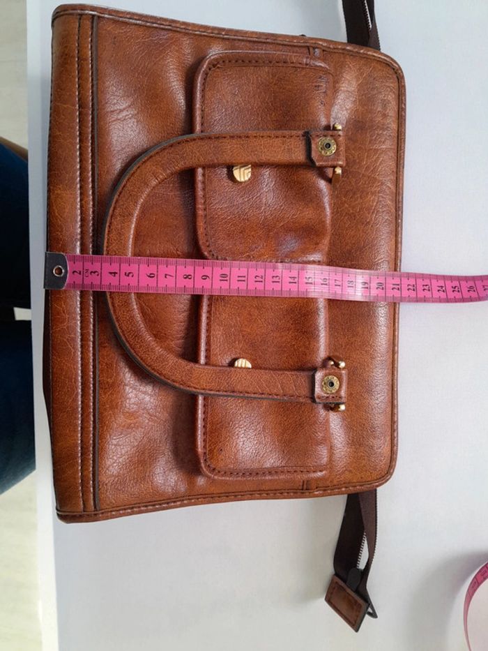Superbe sac cuir italien vintage AILEE - photo numéro 13